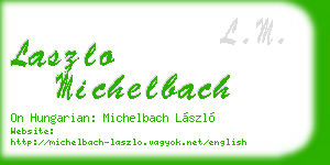 laszlo michelbach business card
